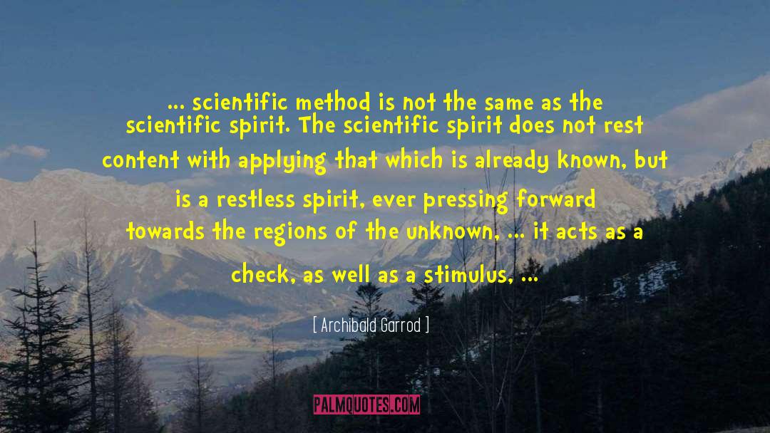 Scientific Experiments quotes by Archibald Garrod