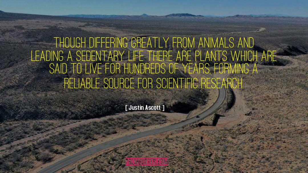 Scientific Research quotes by Justin Ascott