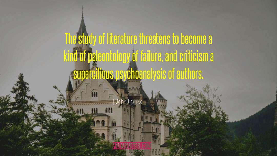 Scientific Study Of Literature quotes by John Updike