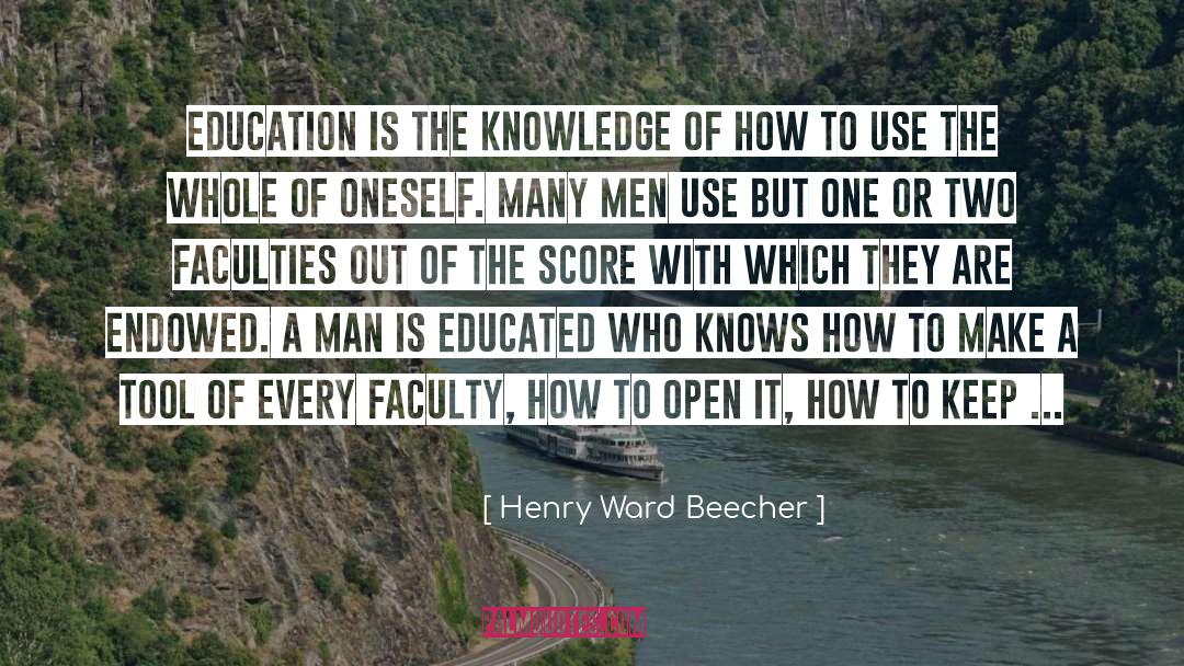 Score quotes by Henry Ward Beecher