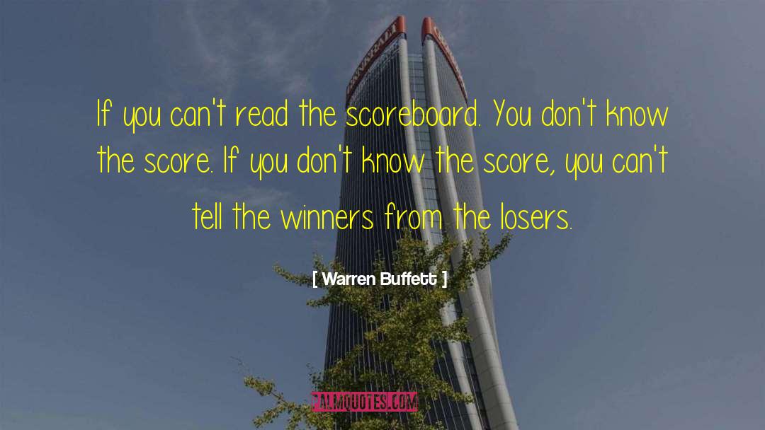 Scoreboard quotes by Warren Buffett