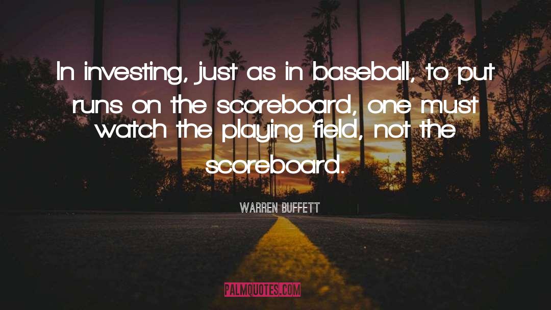 Scoreboard quotes by Warren Buffett