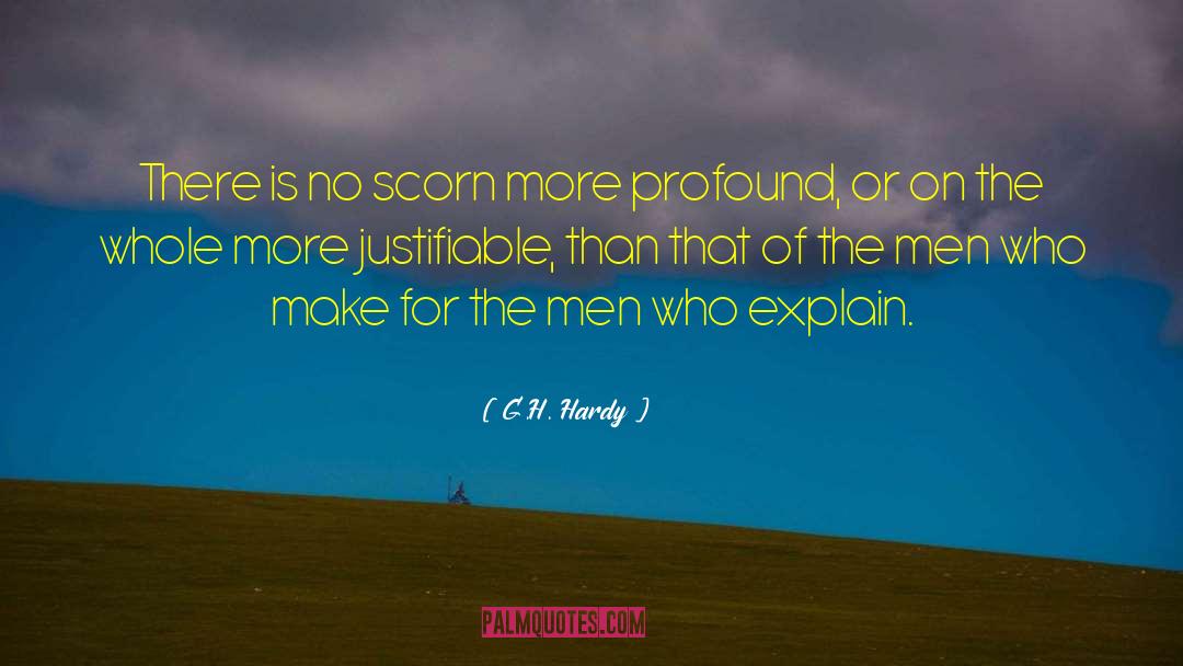 Scorn quotes by G.H. Hardy
