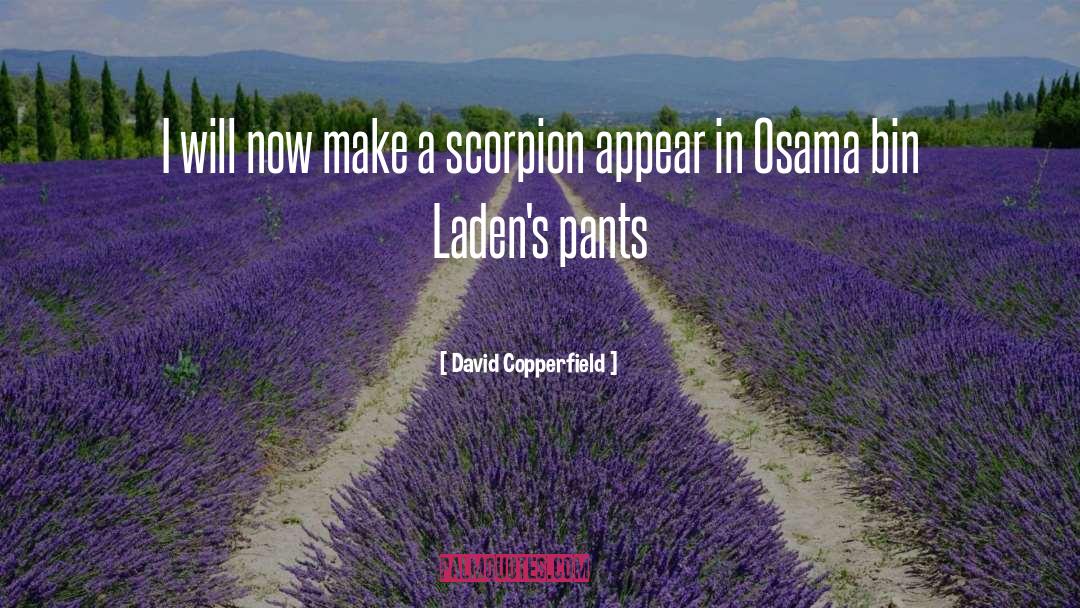 Scorpion quotes by David Copperfield