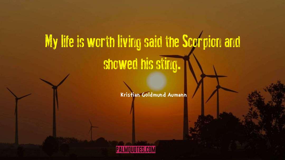 Scorpion quotes by Kristian Goldmund Aumann