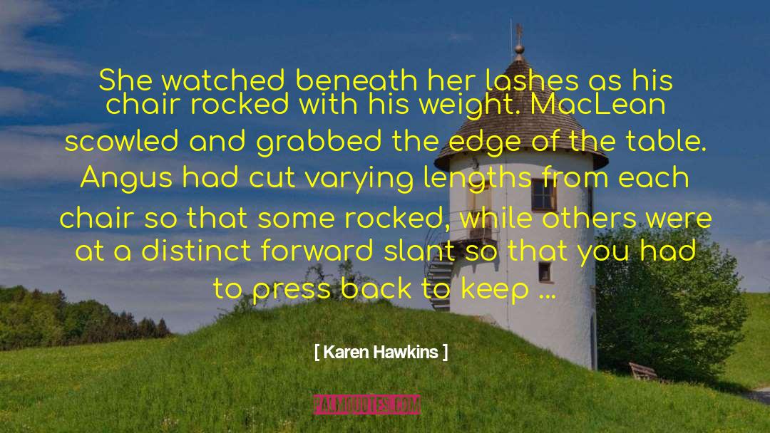 Scowl quotes by Karen Hawkins