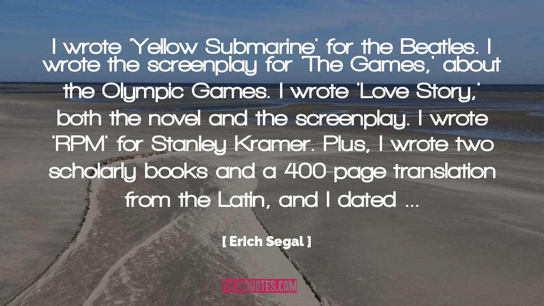 Screenplay quotes by Erich Segal