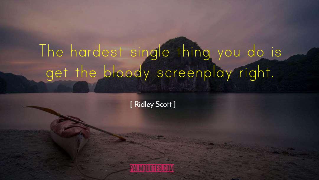 Screenplay quotes by Ridley Scott