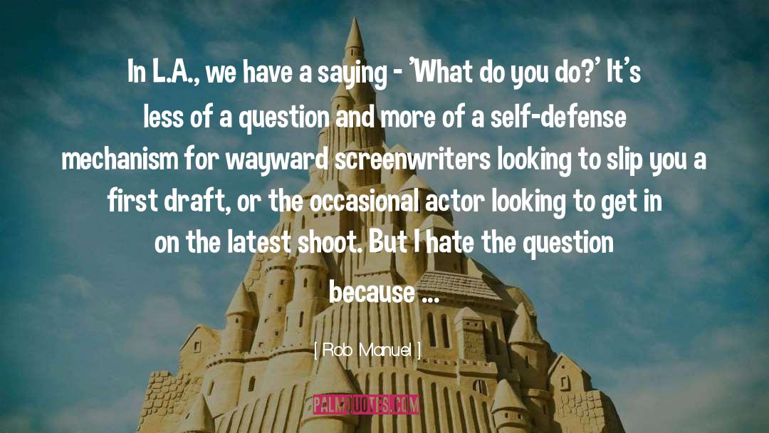 Screenwriters quotes by Rob Manuel