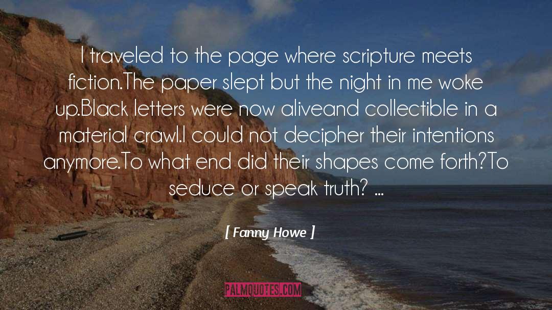 Scripture quotes by Fanny Howe
