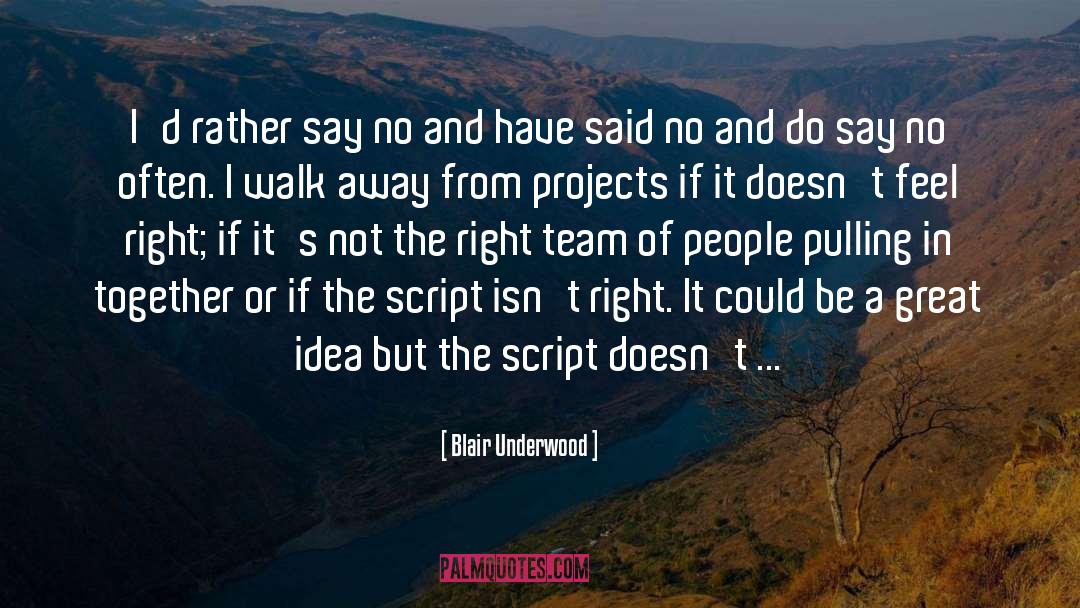 Scriptwriter Or Script quotes by Blair Underwood