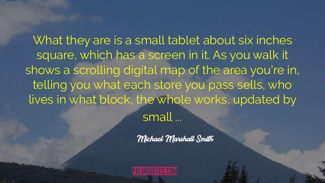 Scrolling quotes by Michael Marshall Smith