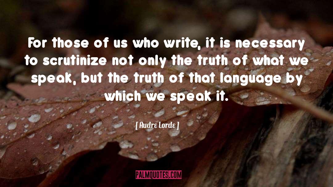 Scrutinize quotes by Audre Lorde