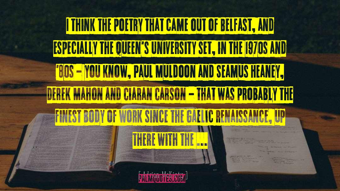 Seamus Heaney quotes by Adrian McKinty