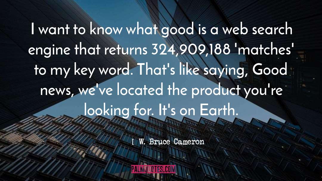 Search Engine Optimisation quotes by W. Bruce Cameron