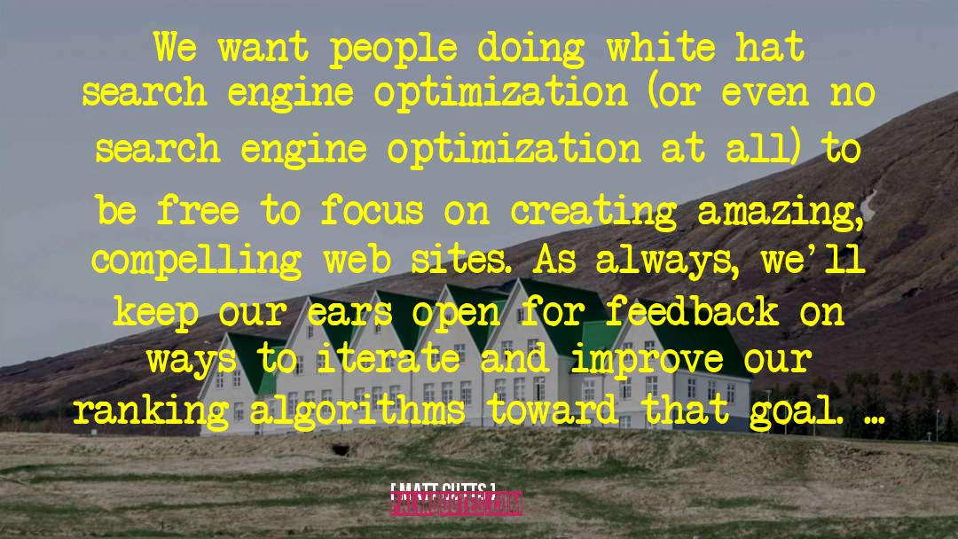 Search Engine Optimization quotes by Matt Cutts