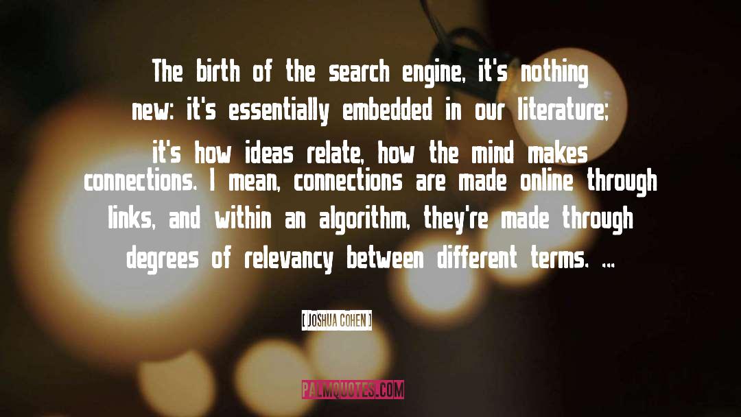 Search Engine quotes by Joshua Cohen