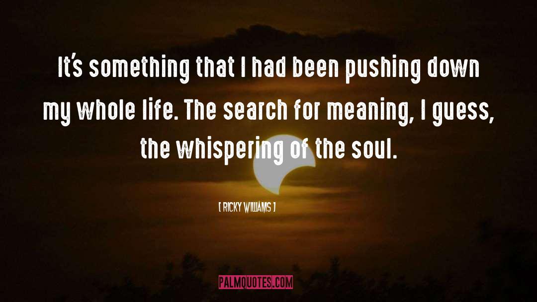 Search For Meaning quotes by Ricky Williams