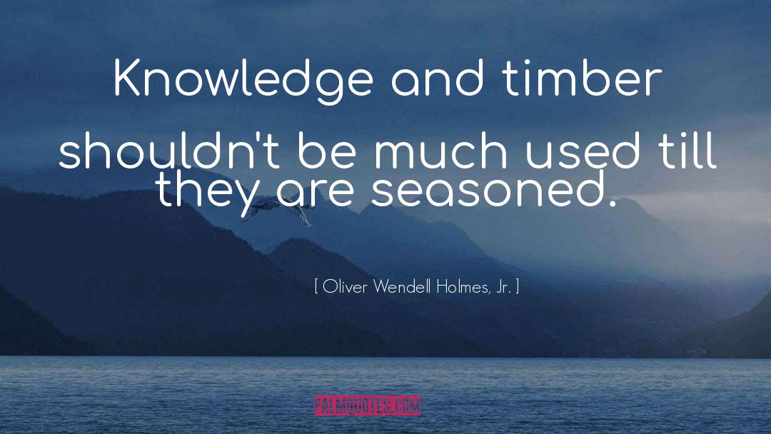 Seasoned quotes by Oliver Wendell Holmes, Jr.