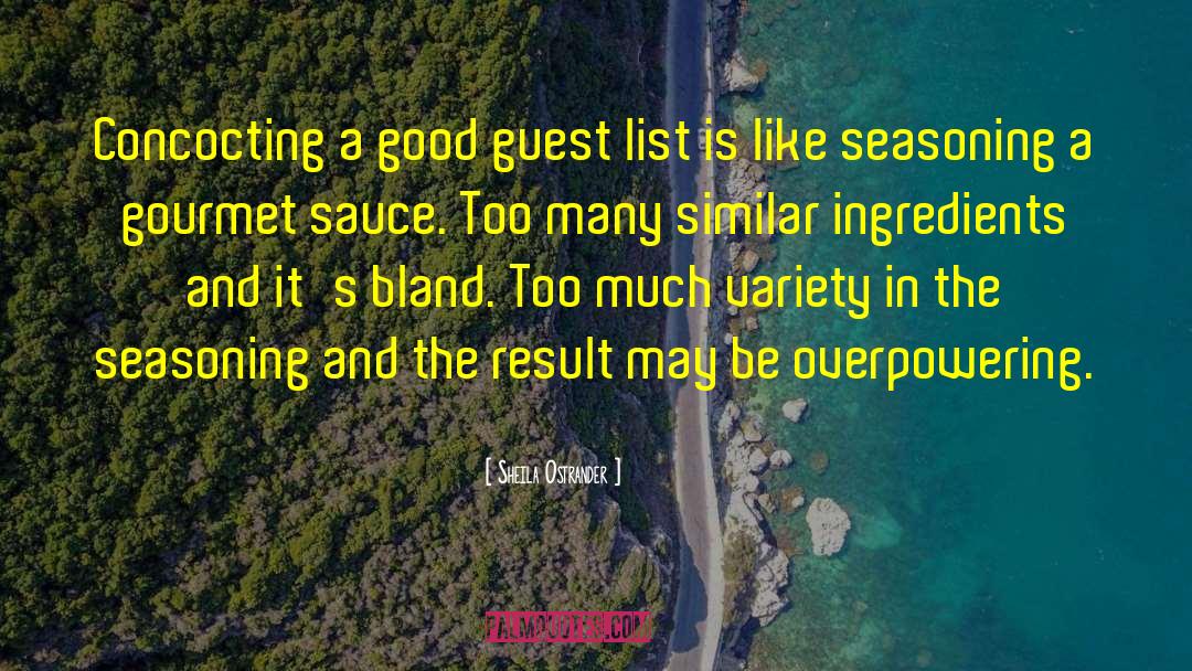 Seasoning quotes by Sheila Ostrander