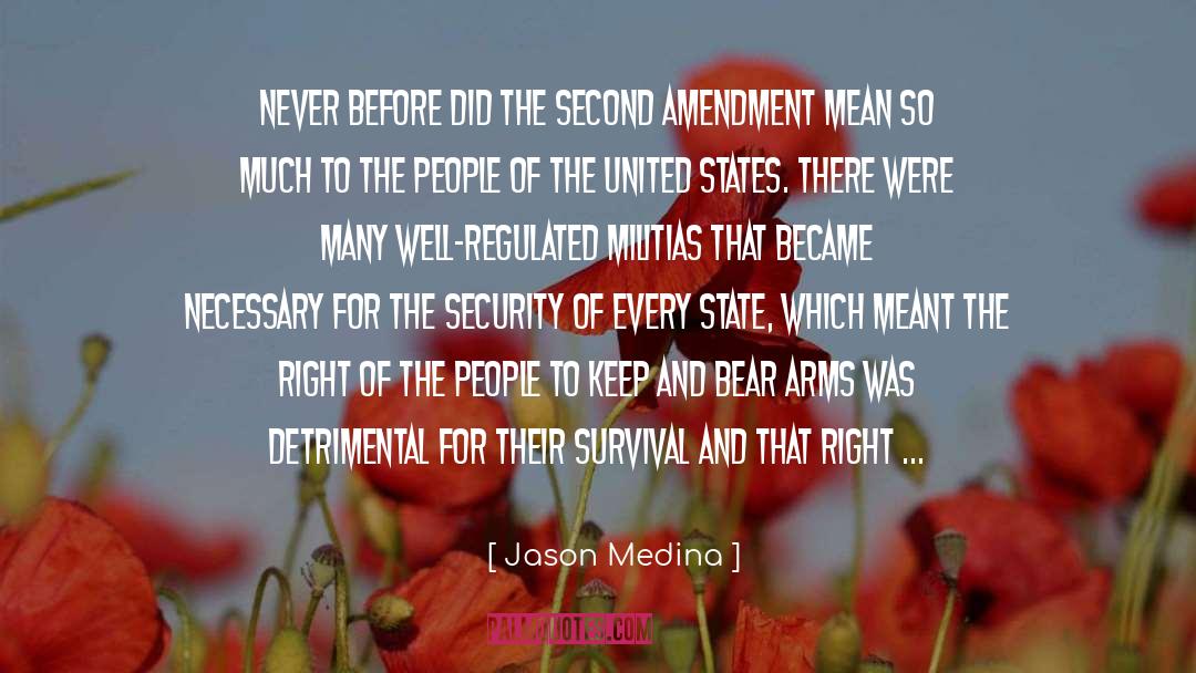 Second Amendment quotes by Jason Medina