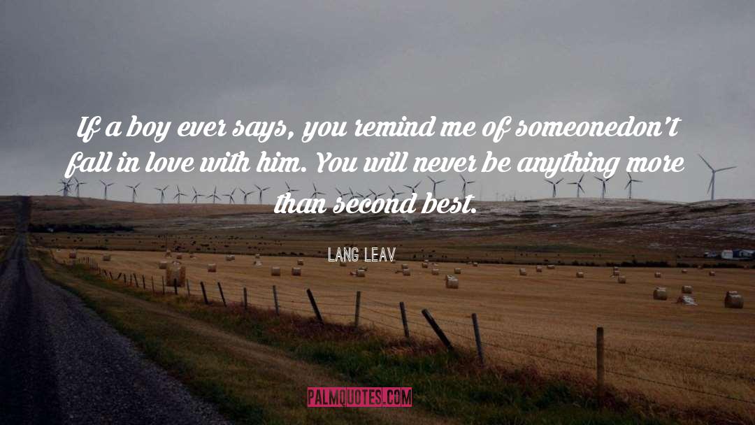 Second Best quotes by Lang Leav