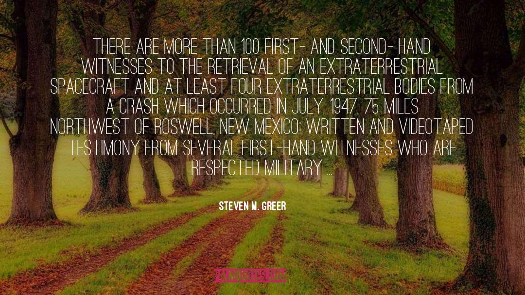 Second Hand quotes by Steven M. Greer