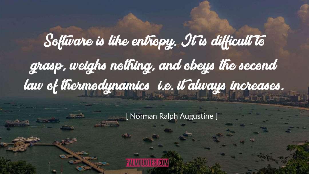 Second Law Of Thermodynamics quotes by Norman Ralph Augustine