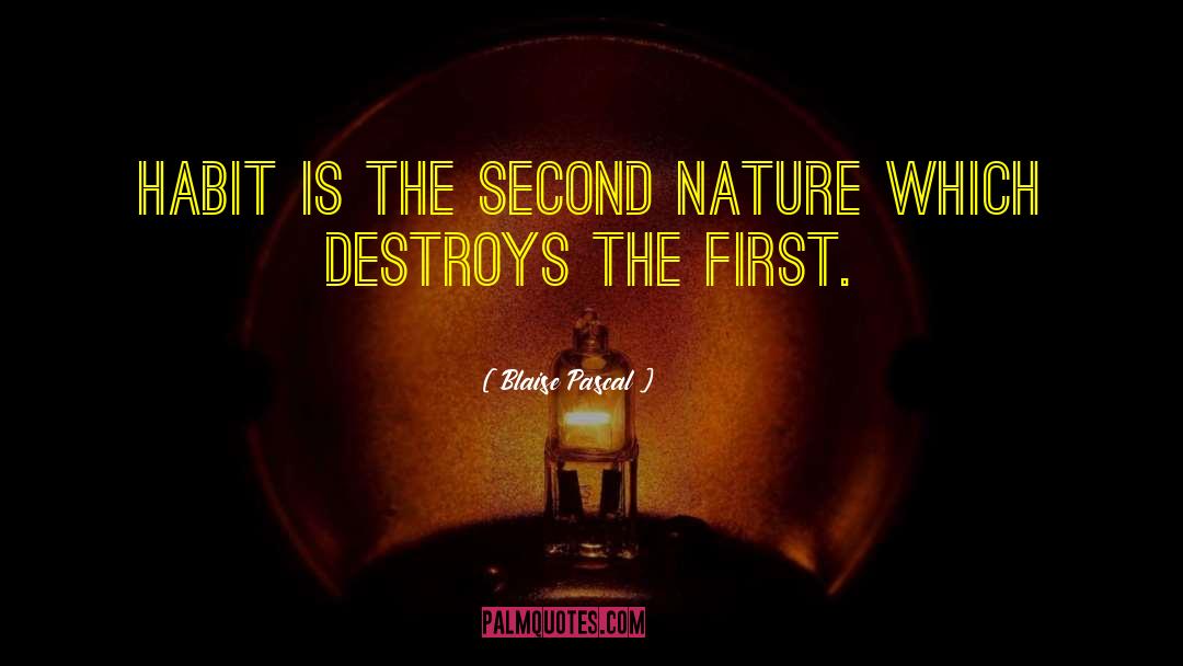 Second Nature quotes by Blaise Pascal
