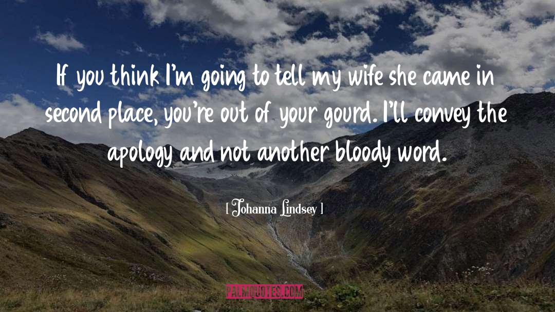 Second Place quotes by Johanna Lindsey