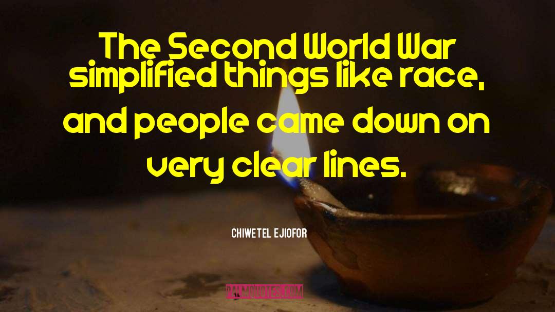 Second World War Chidhood quotes by Chiwetel Ejiofor