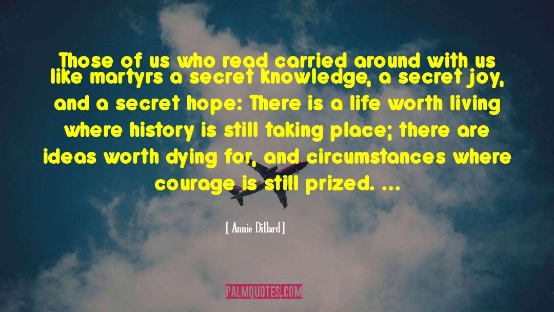 Secret Knowledge quotes by Annie Dillard