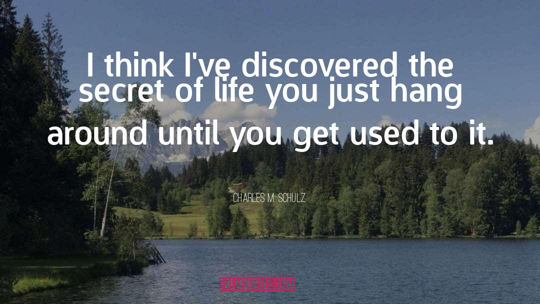 Secret Of Life quotes by Charles M. Schulz