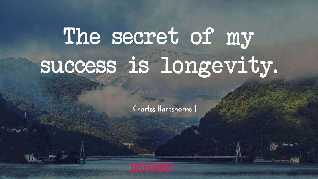 Secret Of My Success quotes by Charles Hartshorne