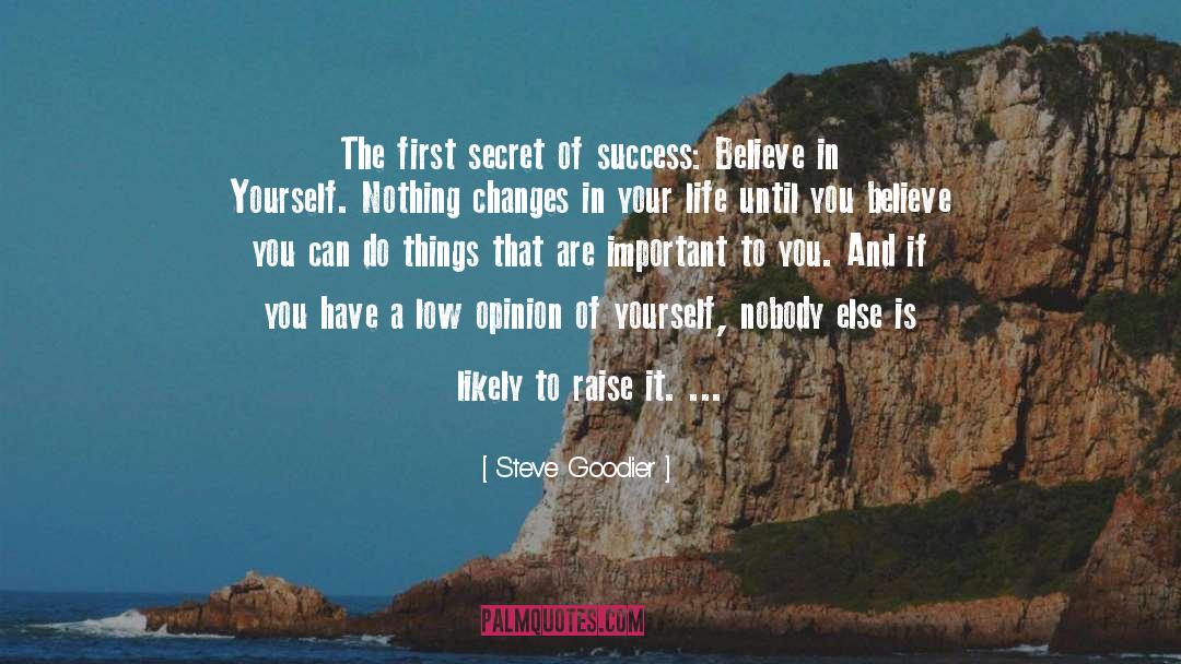 Secret Of Success quotes by Steve Goodier