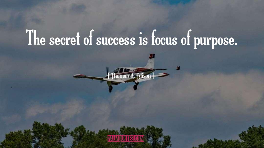Secret Of Success quotes by Thomas A. Edison
