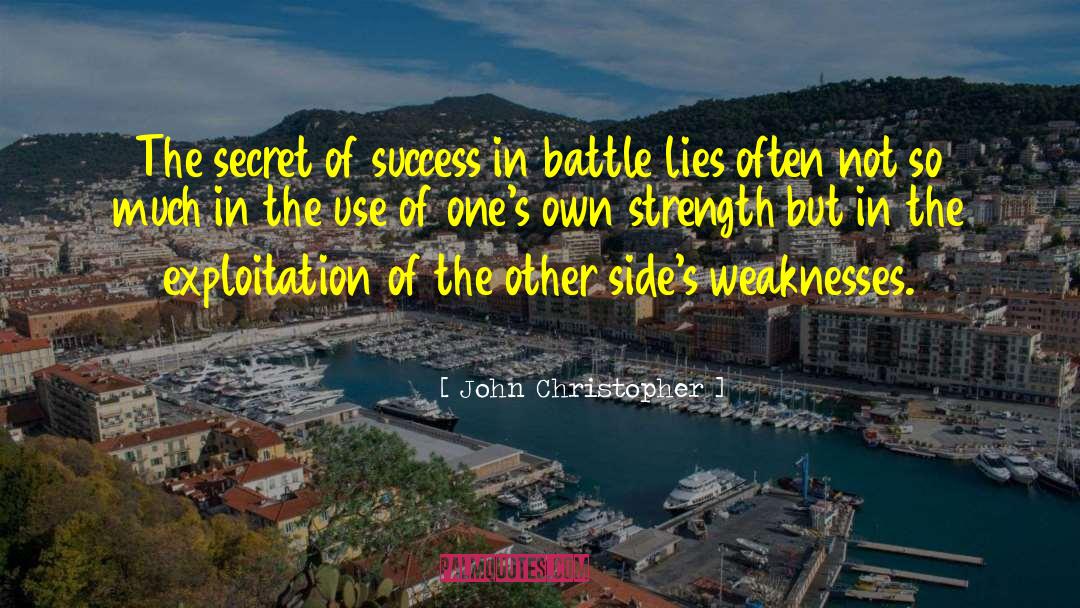 Secret Of Success quotes by John Christopher