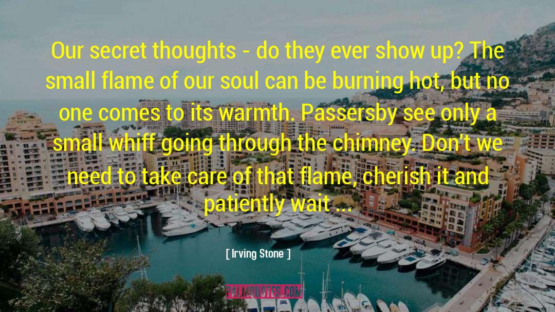 Secret Thoughts quotes by Irving Stone