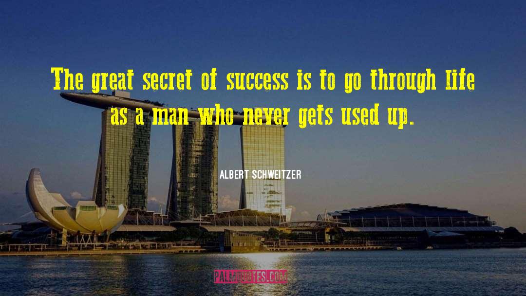 Secret To Success quotes by Albert Schweitzer