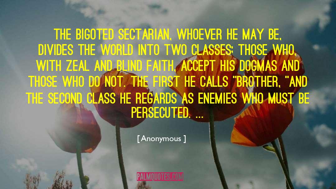 Sectarian quotes by Anonymous