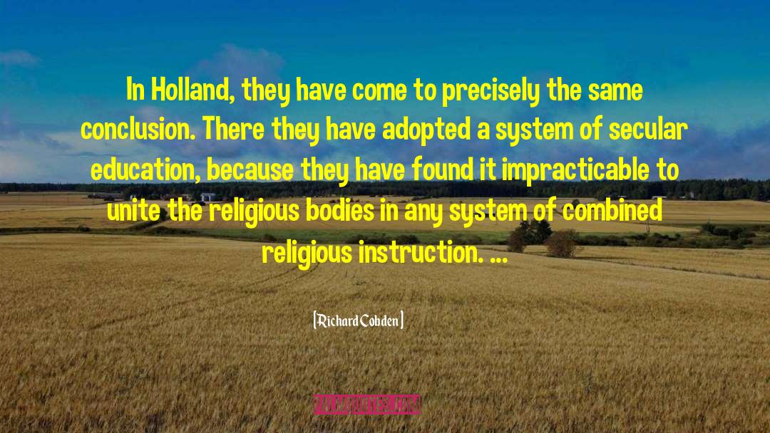 Secular Education quotes by Richard Cobden