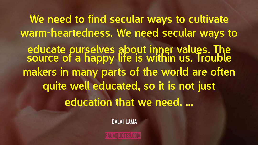 Secular Enlightenment quotes by Dalai Lama