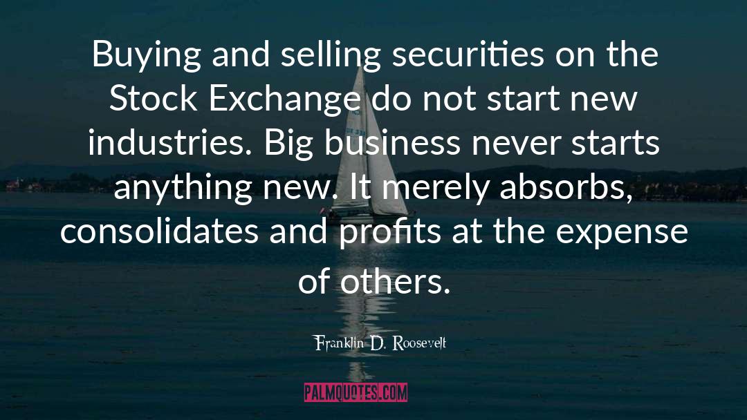 Securities quotes by Franklin D. Roosevelt