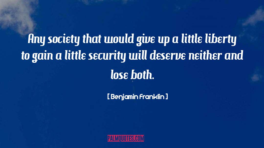 Security And Freedom quotes by Benjamin Franklin