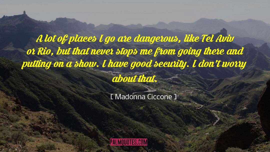 Security Business quotes by Madonna Ciccone