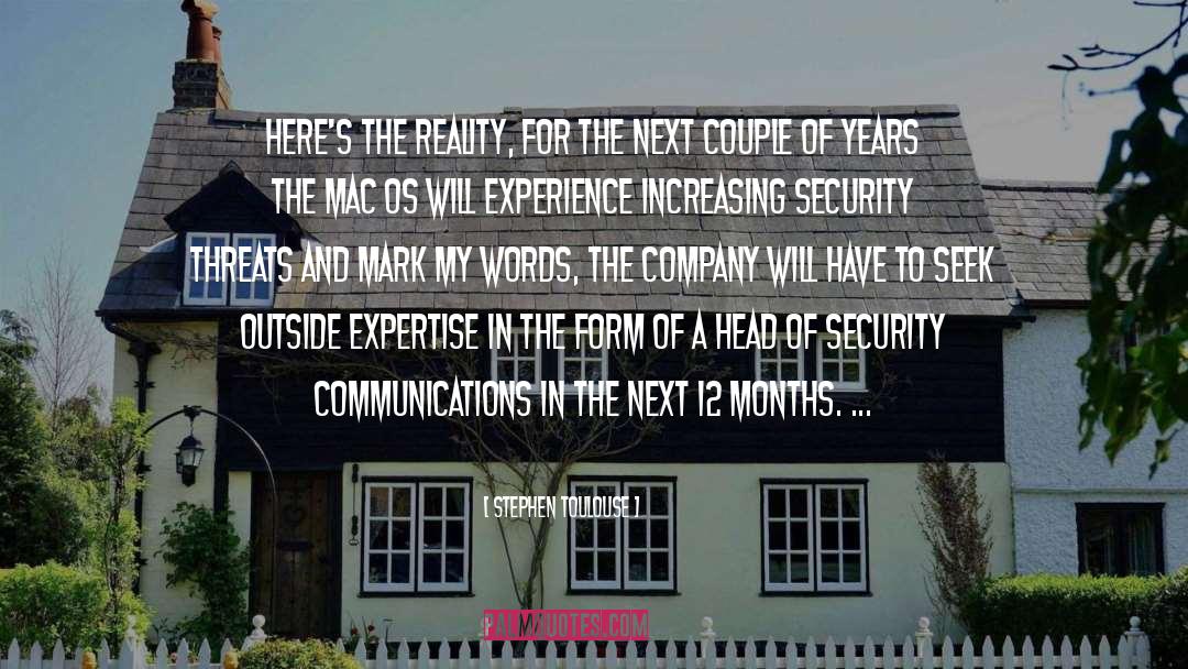 Security Company quotes by Stephen Toulouse
