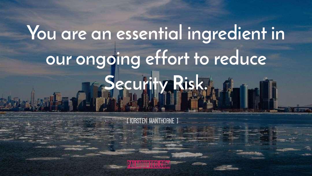 Security quotes by Kirsten Manthorne