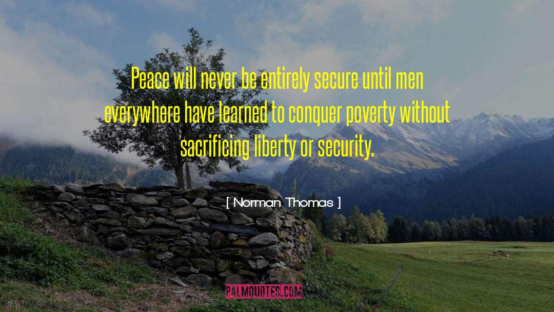 Security Systems quotes by Norman Thomas