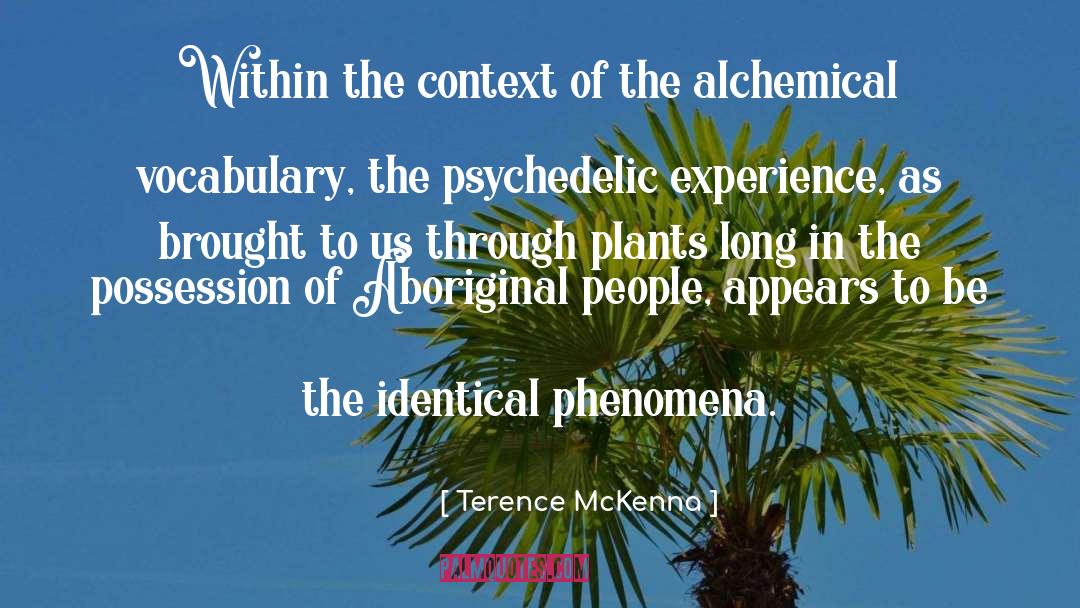 Seeing Phenomena quotes by Terence McKenna
