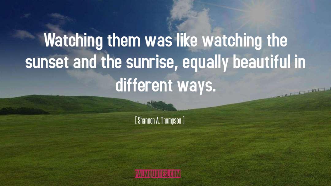 Seeing Sunrise quotes by Shannon A. Thompson